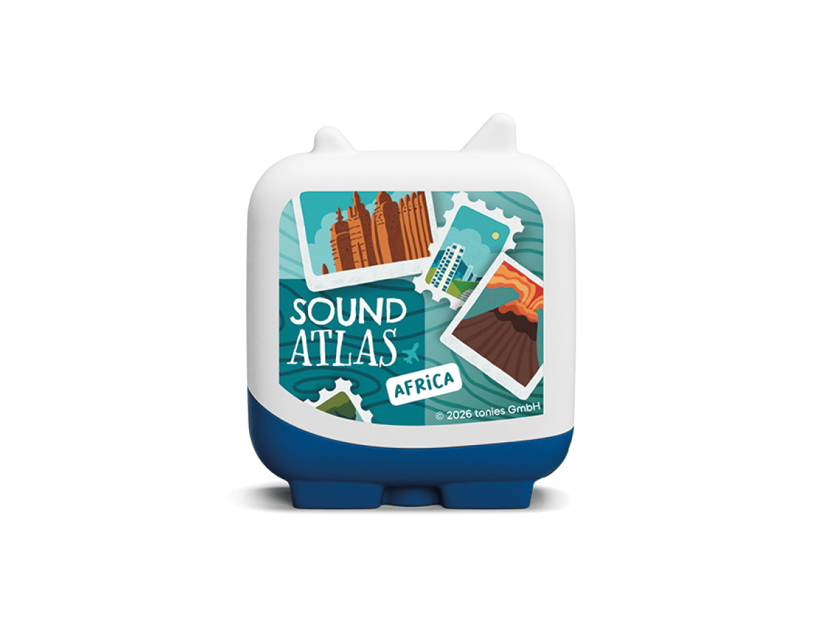 Sound Atlas Pocket Tonies - 4 Pack africa Tonie audio figurine for the Toniebox, which plays audio content