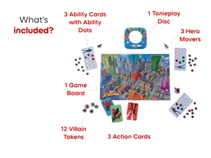 What's included in the Spider-man Neighbourhood Heroes Tonieplay Game