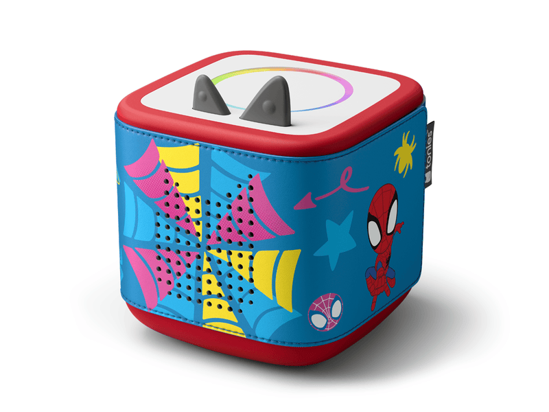 Toniebox 2 Sleeve MARVEL Spidey & His Amazing Friends on a red Toniebox 2