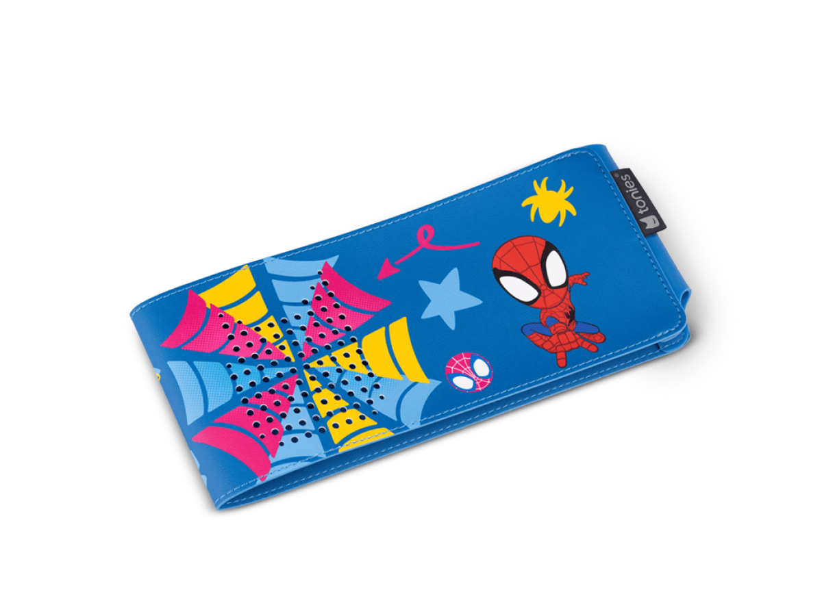 Flat view of the Toniebox 2 MARVEL Spidey & His Amazing Friends
