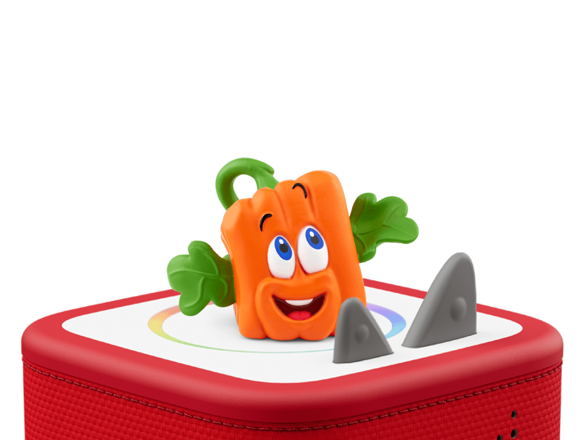 Spookley the Square Pumpkin Tonie on a Red Toniebox