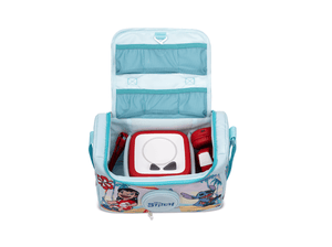 Listen & Play Bag Disney Stitch open view with a toniebox 2 and tonies headphones inside
