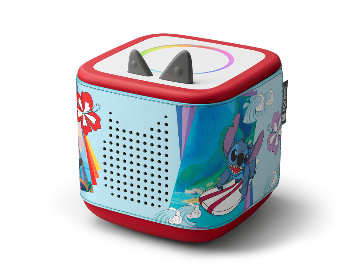 Toniebox 2 Sleeve Disney Stitch on a red Toniebox 2
