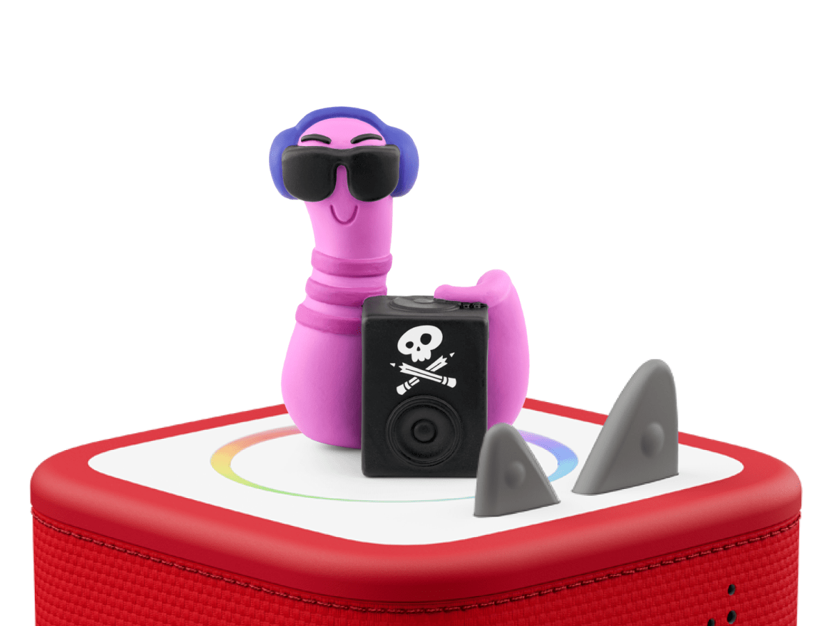 Story Pirates Tonie on a Red Toniebox