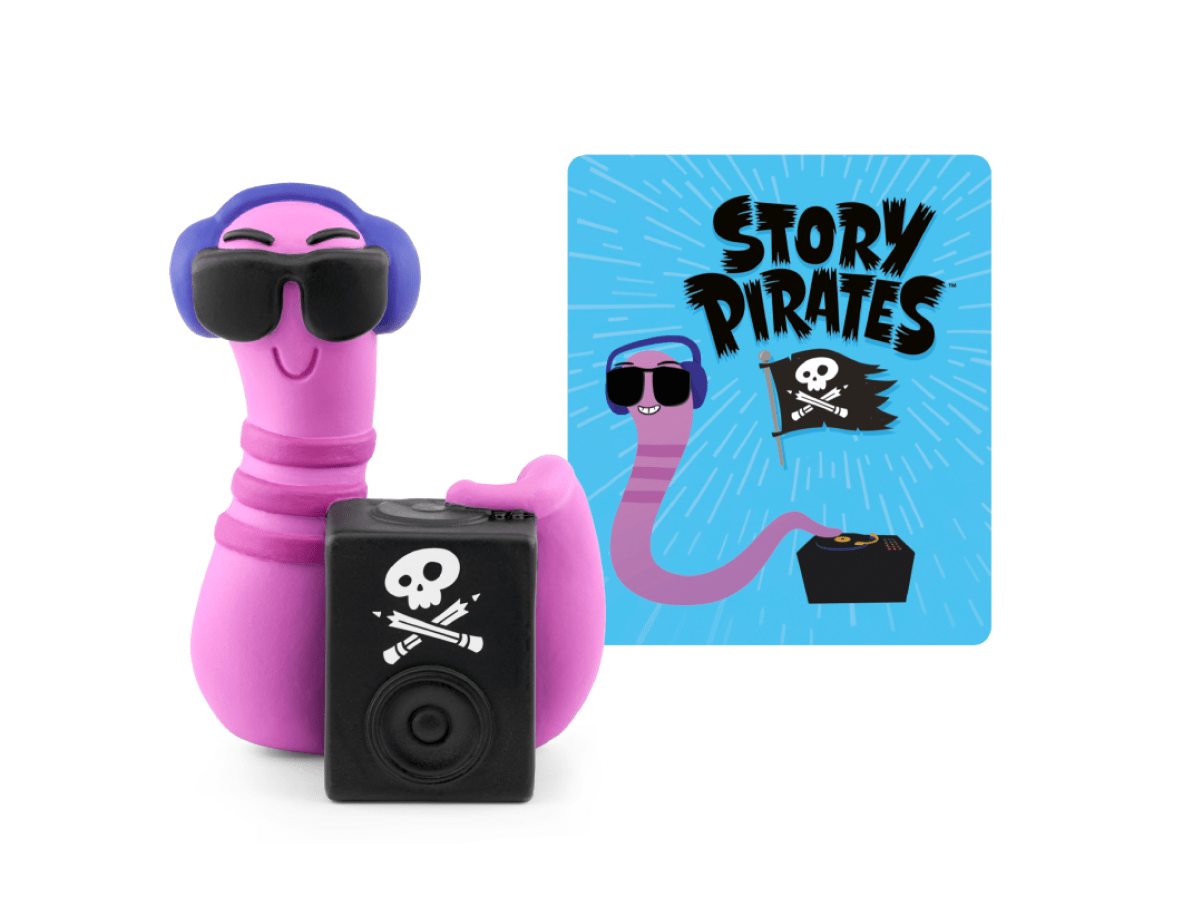 Story Pirates Tonie with a branded content card