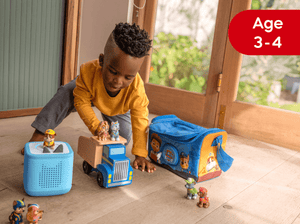 Child playing with his Tonies Subscription order currated for 3-4 year olds