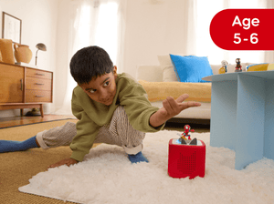 Child playing with his Tonies Subscription order currated for 5-6 year olds