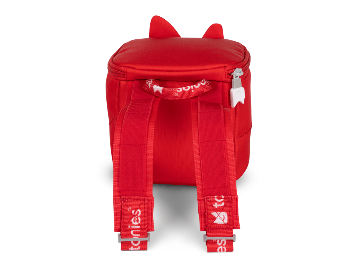 Toniebox Lite Backpack Sunset Red back view with straps