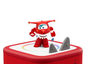 Super Wings: A World of Adventure Tonie on a Red Toniebox