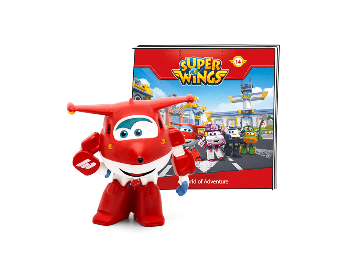 Super Wings: A World of Adventure Tonie with a branded content card