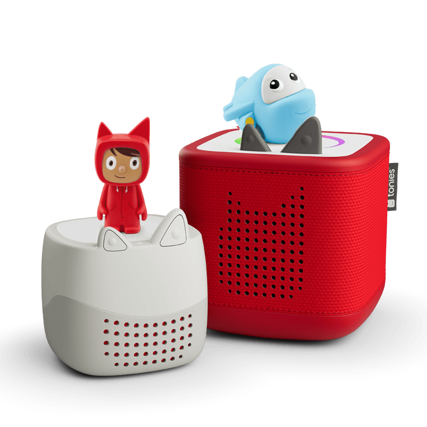 Toniebox2 and Toniebox Lite with Tonies on top