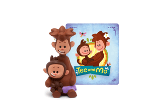 Tee and Mo Tonie with a branded content card