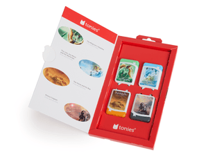 Inside View of The Chronicles of Narnia Audiobook Tonies - 4 Pack Packaging