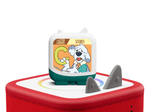 The Letter Carriers on a red Toniebox 2 ready to play audio stories and songs