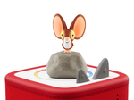 The Lion Inside Tonie on a Red Toniebox
