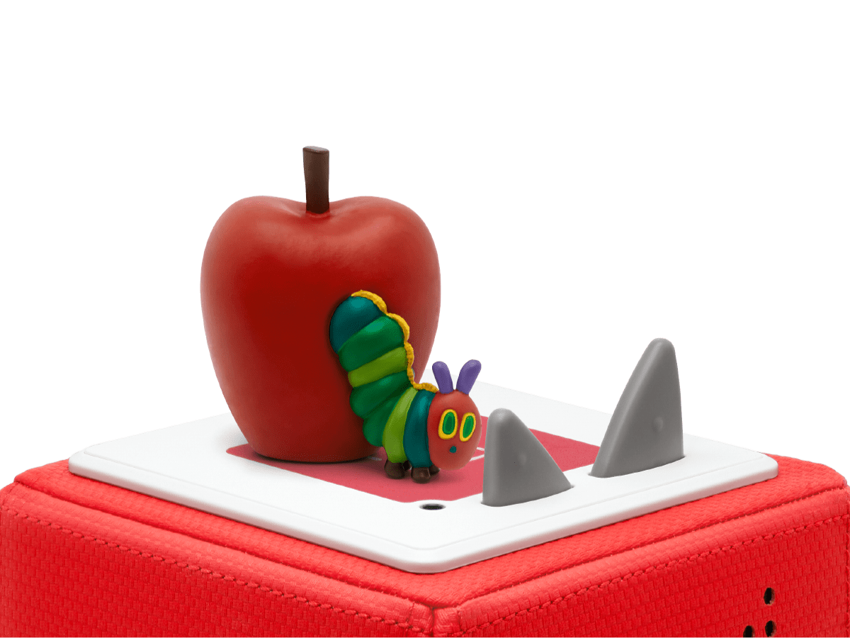 The Very Hungry Caterpillar & Friends Tonie on a red Toniebox