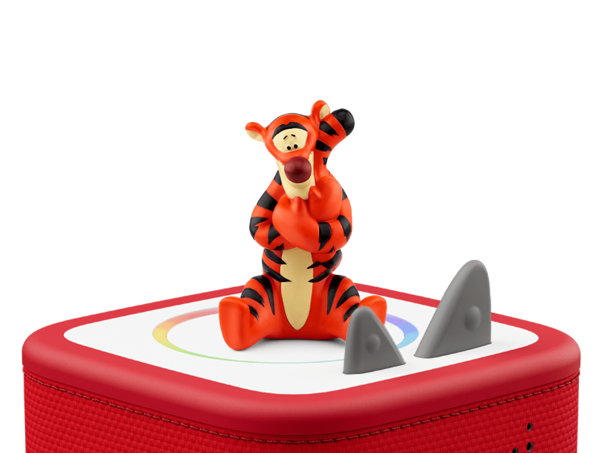 Disney Tigger Tonie on a Red Toniebox