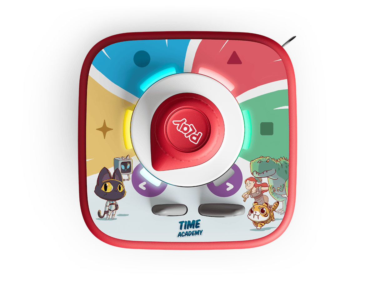 Top view of Tonieplay Time Academy: Adventure Through the Eras Game and Tonieplay Controller