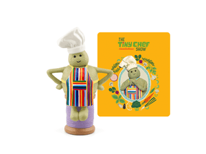 Tiny Chef Tonie with a branded content card