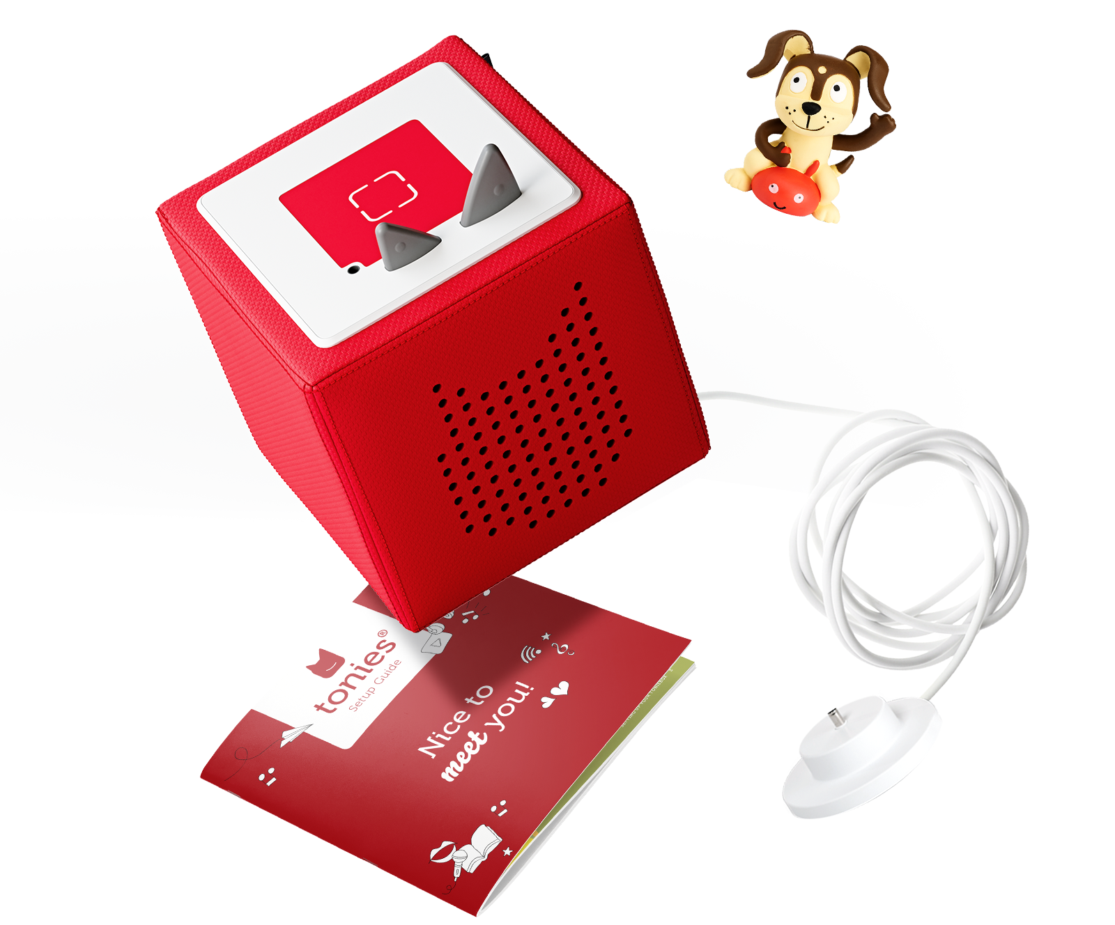 Toniebox Audio Player Starter Set with Peppa Pig, George, and Playtime  Puppy - Listen, Learn, and Play with One Huggable Little Box - Light Blue