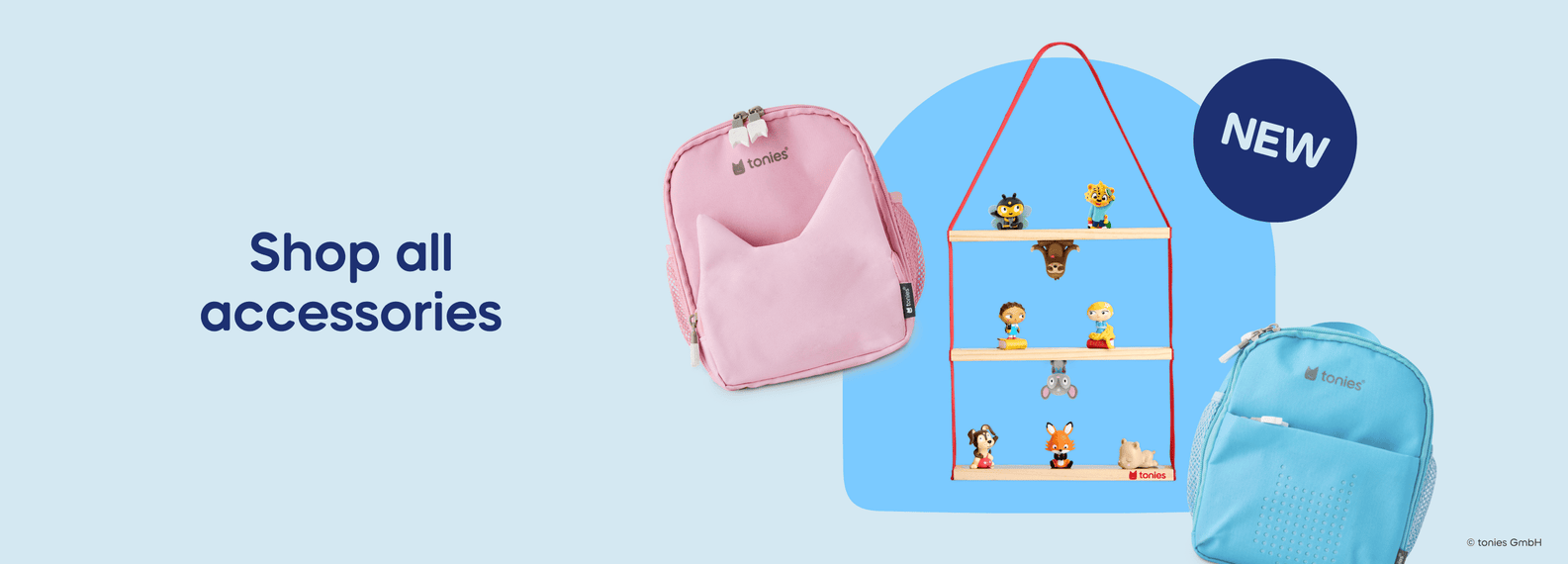 tonies hanging shelf and toniebox bags