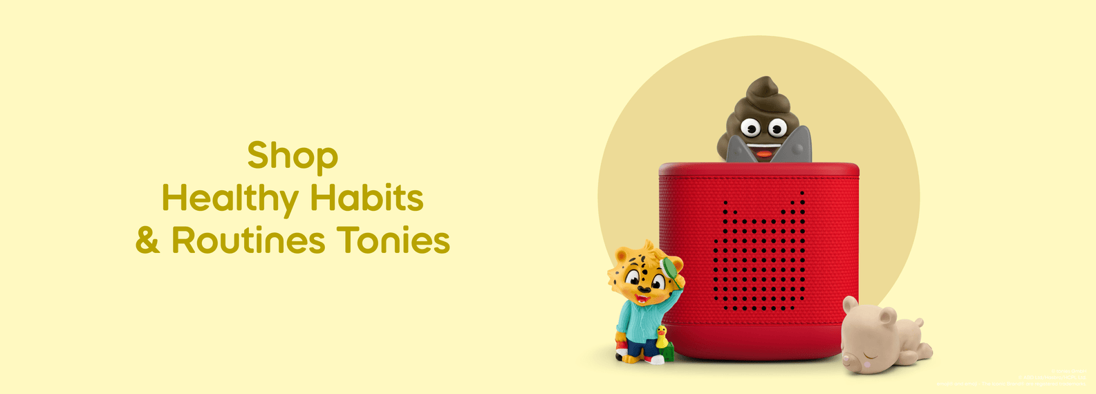 Healthy Habit based Tonies with a red Toniebox 2