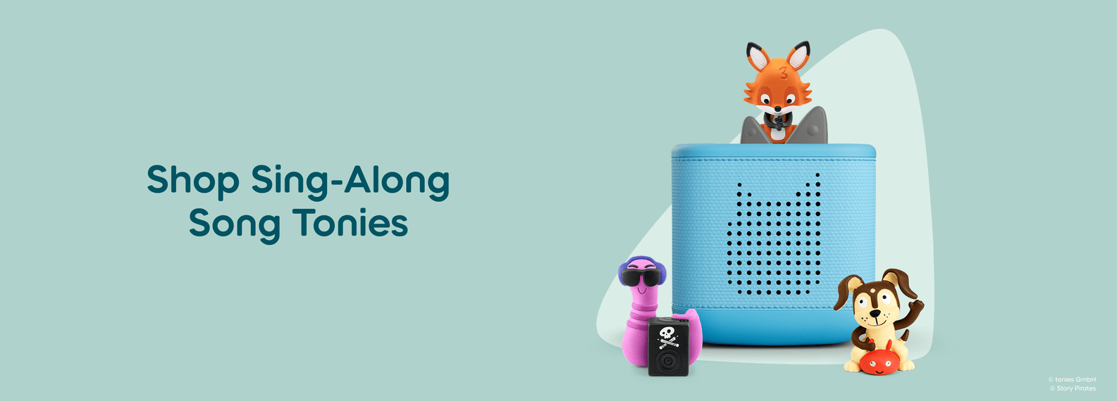 Sing along Song Tonies with a blue Toniebox 2