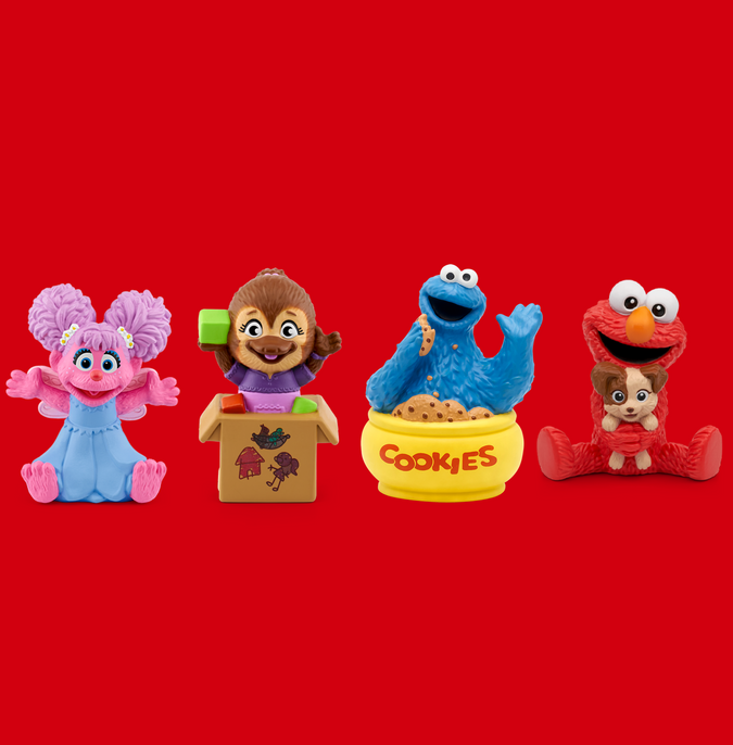 Sesame Street Tonies including Cookie Monster, Elmo, Jodi, and Abby