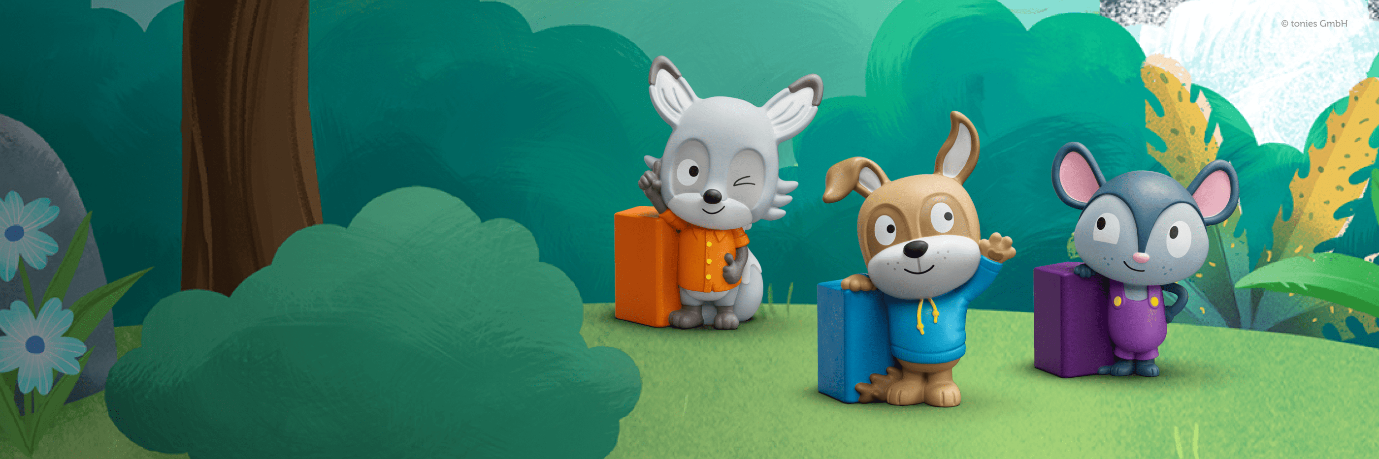 Lalalinos Tonies in an illustrated forest