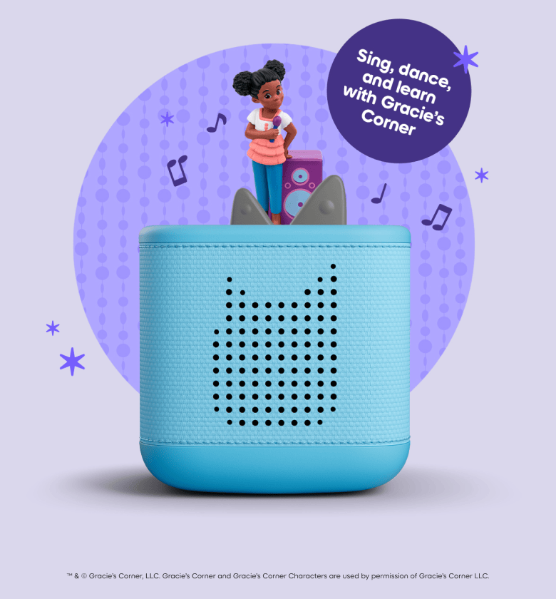 Gracie's Corner Tonie on a blue Toniebox 2