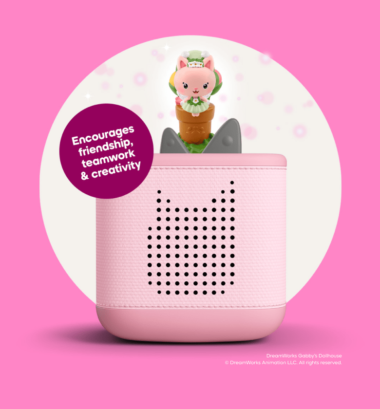 kitty fairy tonie on a pink toniebox 2 and pink background