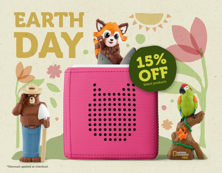 Save 15% off select Earth Day Tonies