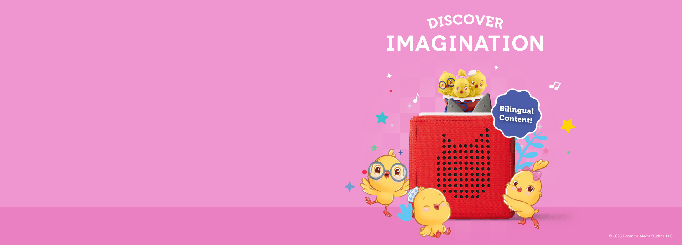 Canticos Tonie with red Toniebox ready for a bilingual adventure