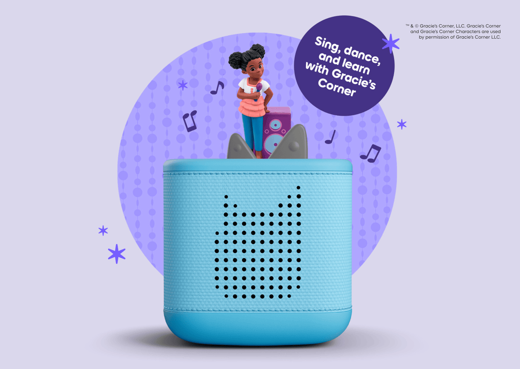 Gracie's Corner Tonie on a blue Toniebox 2