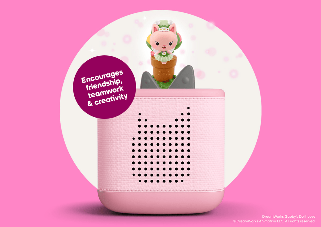 kitty fairy tonie on a pink toniebox 2 and pink background