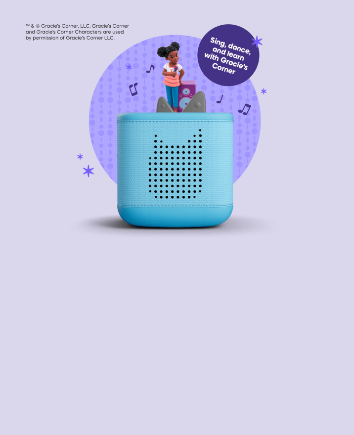 Gracie's Corner Tonie on a blue Toniebox 2