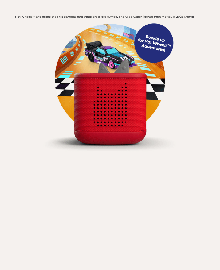 Red Toniebox 2 with Hot Wheels Tonie