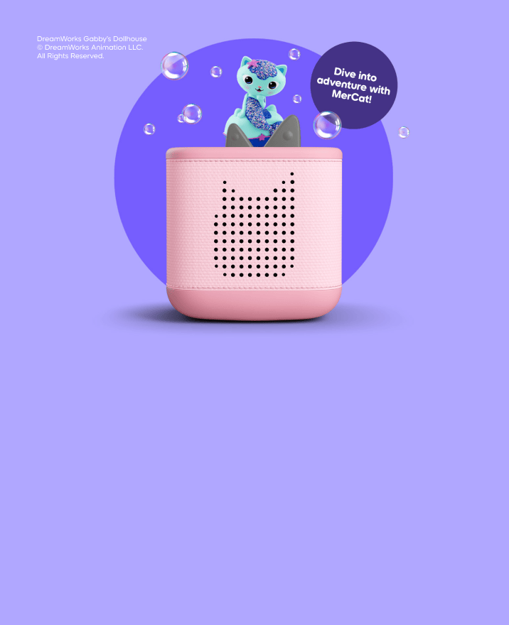 MerCat Tonie on a pink Toniebox 2