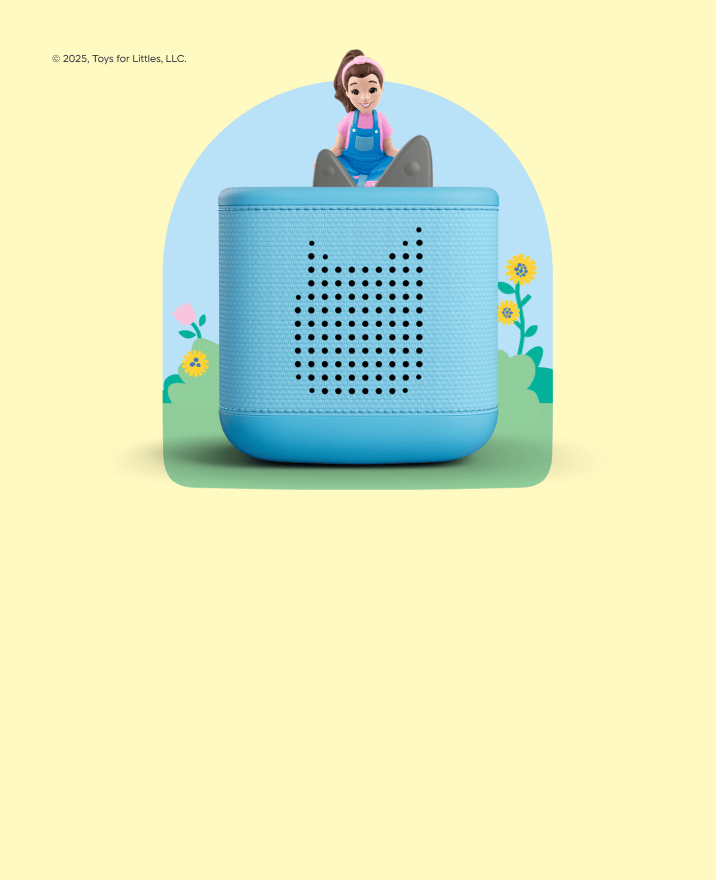 Ms. Rachel on a blue Toniebox 2