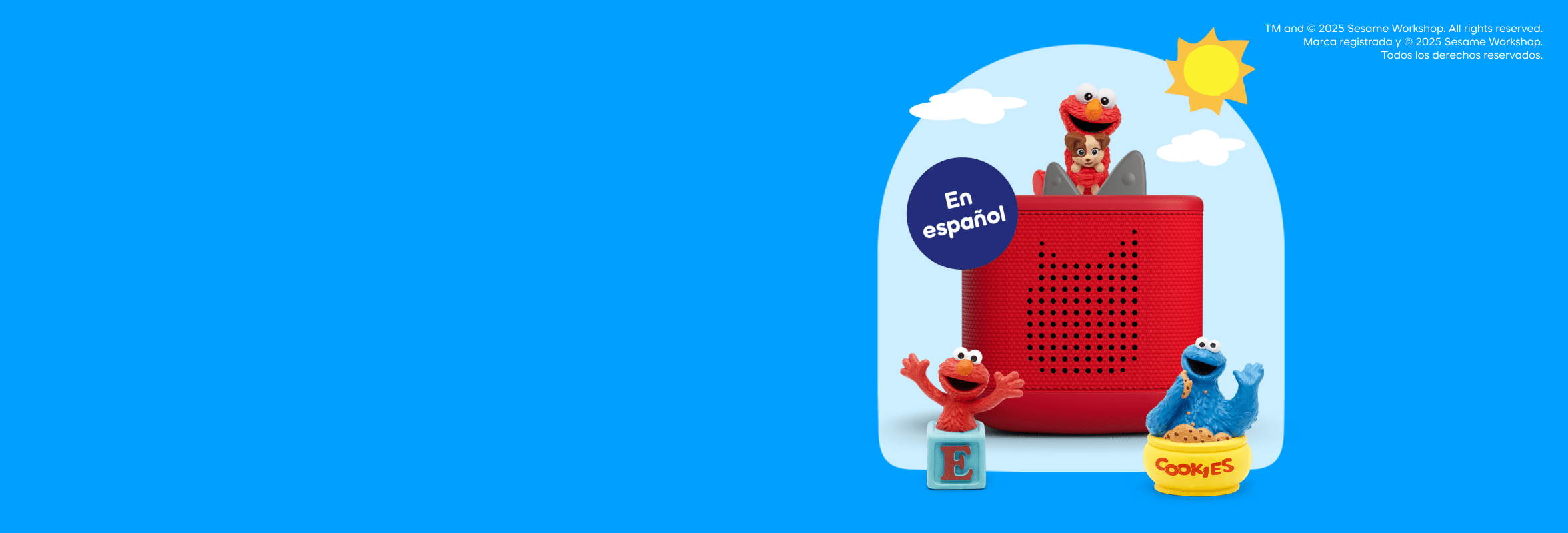 Elmo and Cookie Monster Tonies with red Toniebox 2