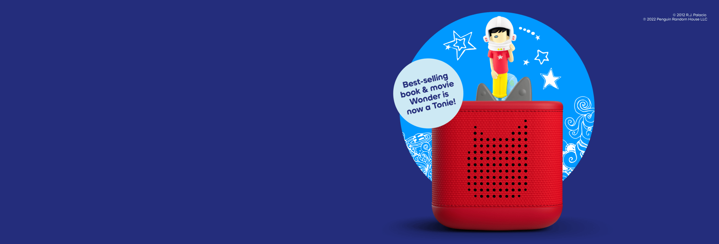 Wonder Tonie on a red Toniebox 2