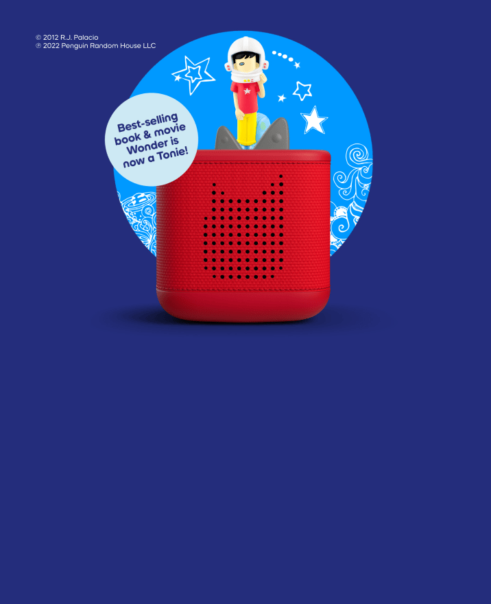 Wonder Tonie on a red Toniebox 2