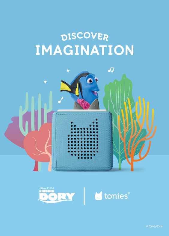 finding dory on a blue toniebox with doodles