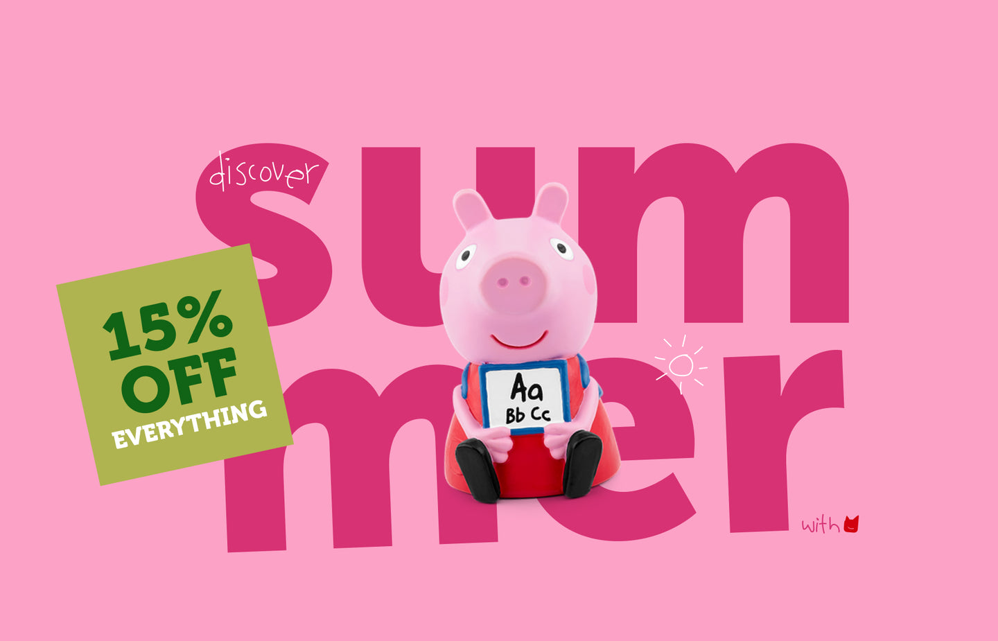 peppa pig learn with peppa tonie with Summer 15% off everything background