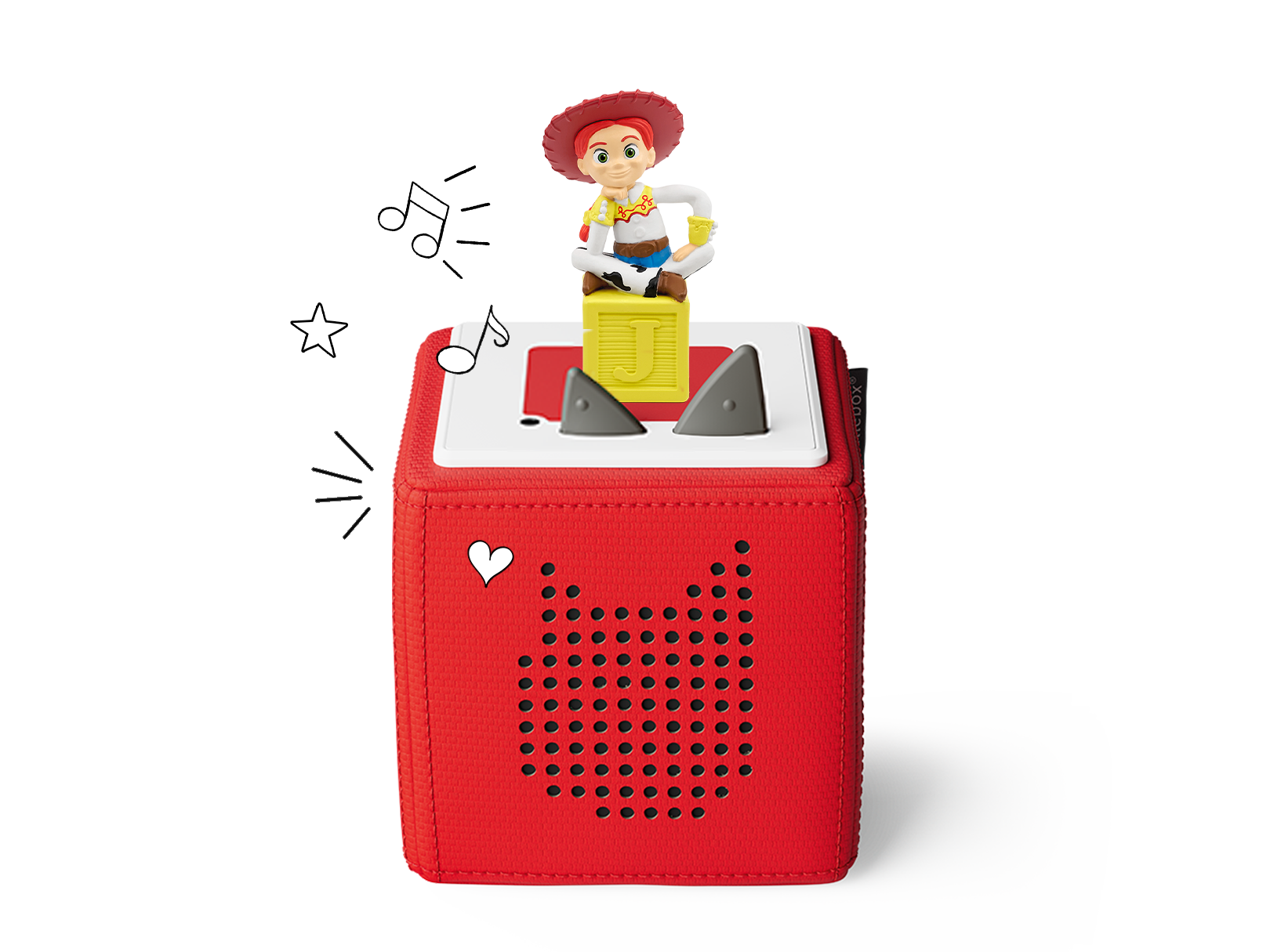 How it works - Toy Story Jessie on a red toniebox