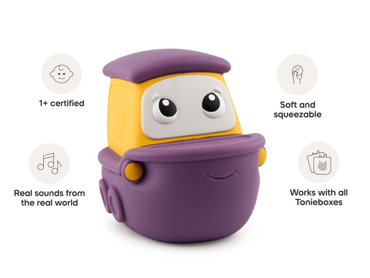 travel my first tonie boat audio figurine, a My First Tonie that is soft and squeezable for kids 1+