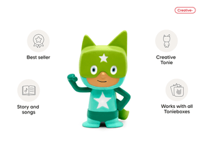 Superhero Creative-Tonie - Turquoise Green audio figurine, inspiring audio journeys and imaginative play