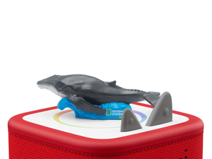 Nat Geo Whale on a red Toniebox 2 ready to play audio stories and songs