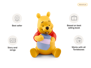 Winnie the pooh tonie audio figurine from the story category, inspiring audio journeys and imaginative pla