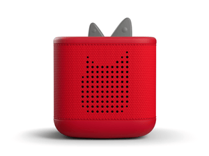 Front View Of Sunset Red Toniebox 2 An Audio Player For Kids, Used With Tonie Audio Figurines And Tonieplay Games